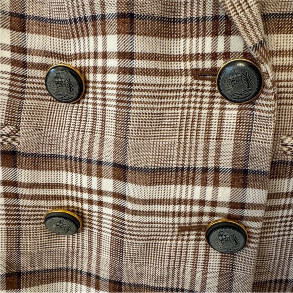 Veronica Beard Viva Dickey Jacket Brown Plaid Blazer - Picture 11 of 15